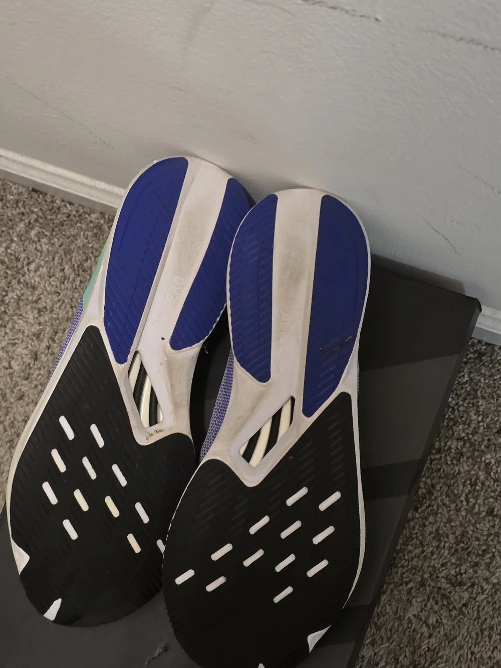 adidas Adizero Boston 12 M Shoe Box - Black & White Light Used No Insoles